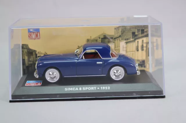 LK334 Altaya 1/43 1:43 Simca 8 sport 1952 bleu Les belles années Simca 3