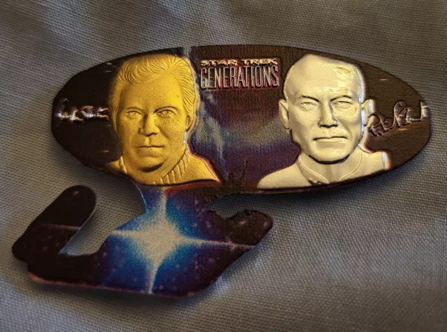 Star Trek Generationen Gold Silber Münze Autogramm Raumschiff 3D Film Film TV USA 3