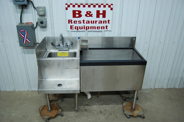Perlick 48" Underbar Ice Well Bin Cold Plate Blender Shelf Hand Sink 4'