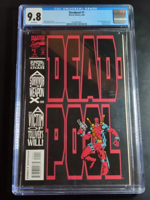 Deadpool 1 1993 Marvel Comics CGC 9.8 1st Solo Deadpool Comic