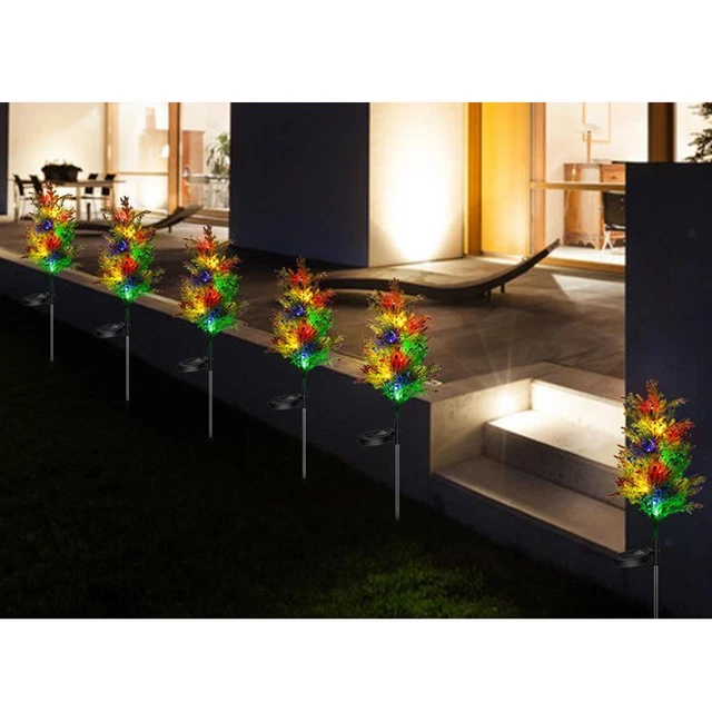 SOLAR PINE LIGHT Durable IP65 Waterproof Artificial Pine Lamp Colorful