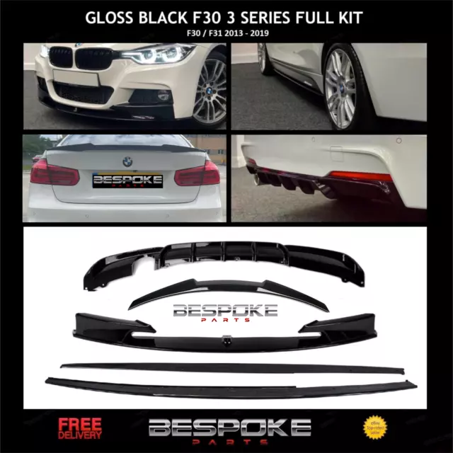 For Bmw F30 Front Lip Splitter Rear Diffuser Spoiler M Performance Bodykit