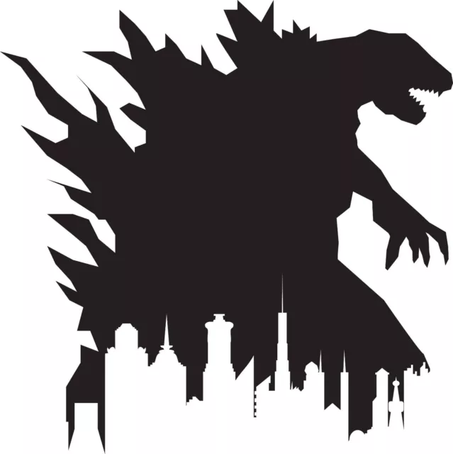 VINYL DECAL Godzilla Skyline Kaiju (Pick Size & Color) Car Truck Fits