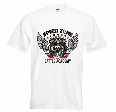 T-SHIRT SPEED ZONE Skull Biker shirt Gothic bike club MC motorcycle chopper