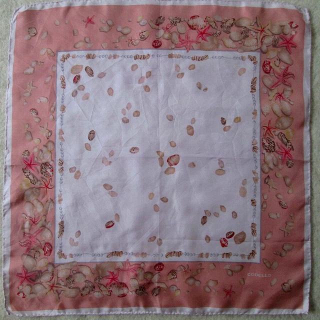 Foulard Vintage Codello 100% Soie - Multicolore, Très Bon état Général