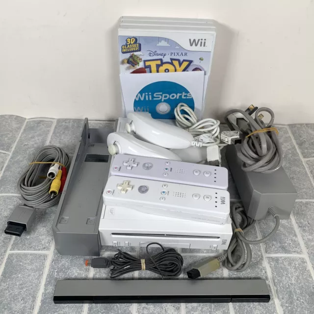 Nintendo Wii White Console X2 Controllers - 15 FREE GAMES * SAME DAY  DISPATCH * 45496342067