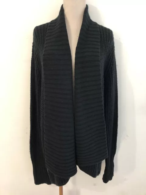 Michael Stars Long Open Drape Shawl Cardigan Tunic Sweater Black Size XS/S  NWT