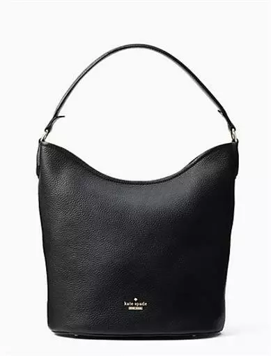 Kate Spade New York 250732 Womens Leather Hobo Bag Black