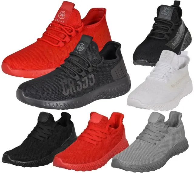 Crosshatch Mens Trainers Lace up Lightweight Sports Sneaker Running Gym Shoes UK