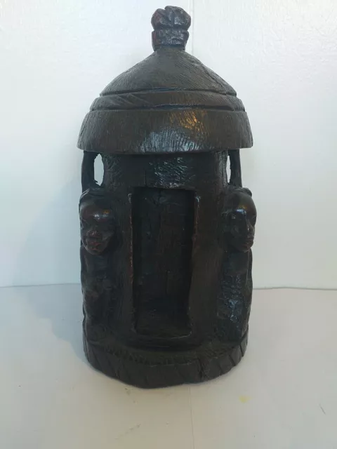 Hand made African statue Mpingo wood (Ebony) hand carved solid heavy weighted