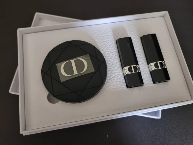 Nuovissimo set regalo trucco DIOR rossetto specchio 999 velluto 100 look nudo