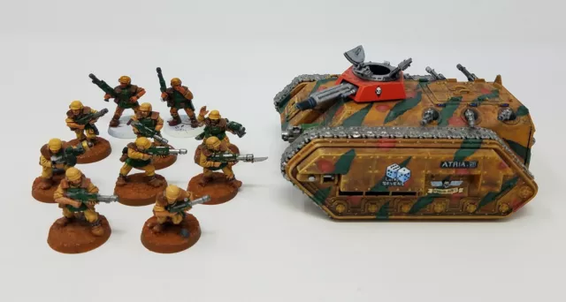 Imperial Guard Cadian Squad w/ Chimera PAINTED (2nd Edition Cadian Models WH40k)