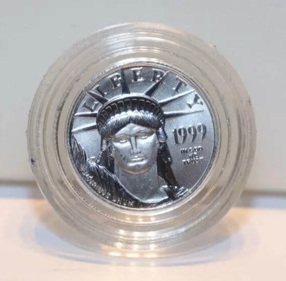 1999 1/10 th Platinum Eagle 1/10 th oz Nice Unc in Box