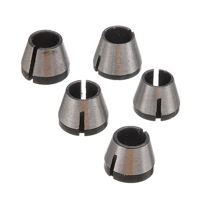 2/5PCS 1/4 SHANK Trimmer Collet Chucks Router Bit Engraving Trimming
