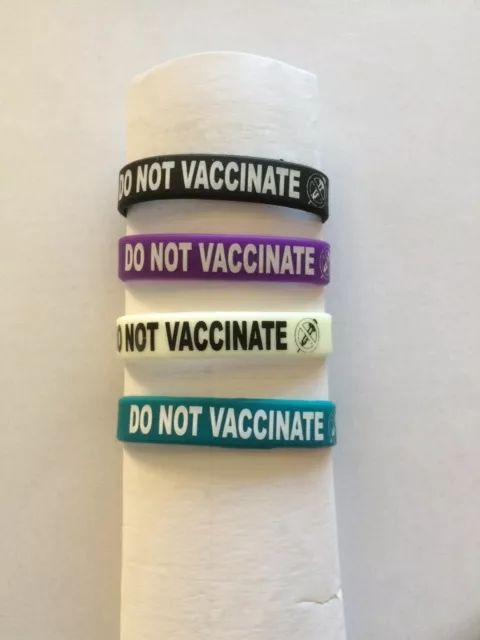 2 bracelets de sensibilisation enfant garçon fille antivax pas de vaccins enfant anti-vaccin