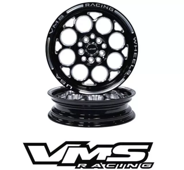 VMS Racing Modulo Drag Wheels 15x3.5 Bolt Pattern 4x100 and 4x114.3 Offset 10 ET 2