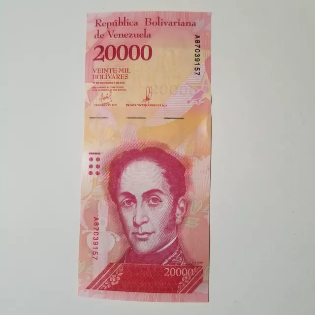 Venezuela 20000 Bolivar 2017 World Paper Money Currency Bill note