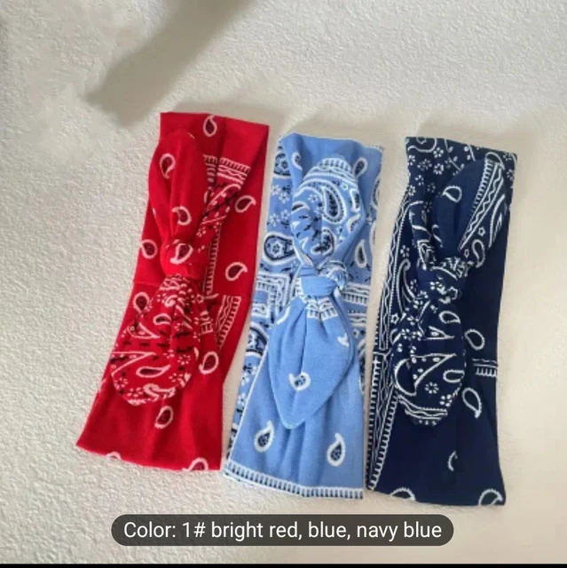 Foulard grand bandana provencal coton orange imprimé fleurs - Jeronine Vintage