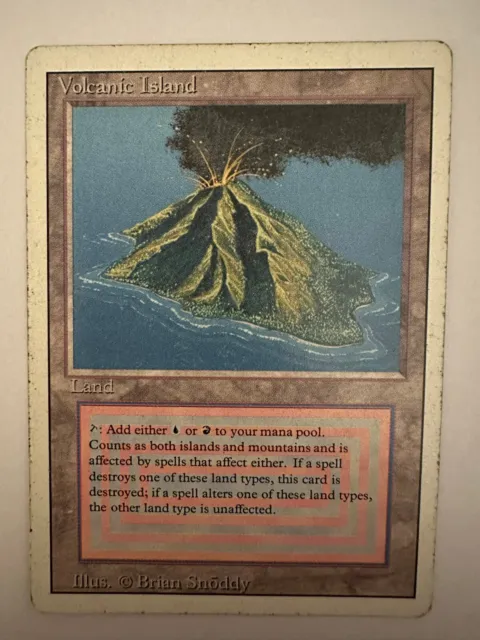 Volcanic Island - Revised - MP close LP - Very Good/Ex - MTG Magic the Gathering