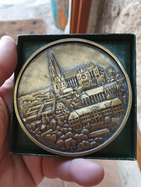 Médaille Signée Jean Villette Lycée Marceau Chartres 1887-1987 | UK
