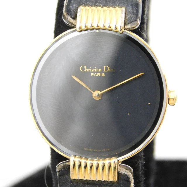 Christian Dior Bagheera 46 153-4  BLACK WOMEN'S VINTAGE WATCH SWISS MADE QUARTZ