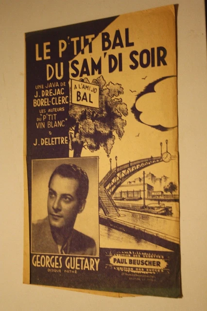 Partition sheet music - LE P'TIT BAL DU SAM'DI SOIR - G.GUETARY 1947