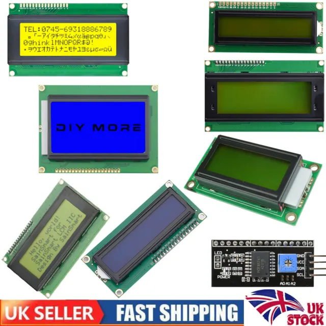 3.3V/5V 1601/1602/1604/0802/12864 Character LCD Display Module For Arduino UK