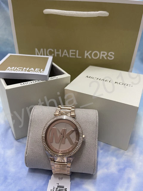 Michael Kors MK5865 Parker 39mm Rose Gold MK Logo Dial Fashion Women's Watch