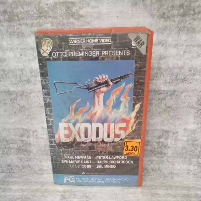 Exodus VHS Movie Video Cassette Tape