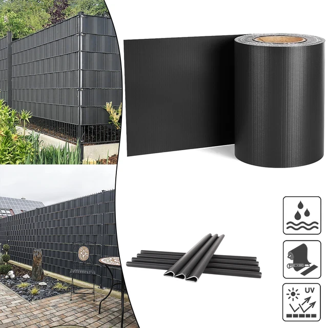 PVC SICHTSCHUTZ STREIFEN Sichtschutz Doppelstabmatten Zaun Folie 35m