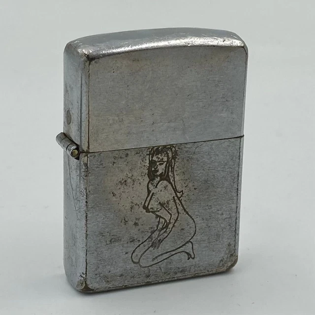 VIETNAM ZIPPO 1969 Brenda Johnnie Nude Woman Vintage Oil Lighter £132.