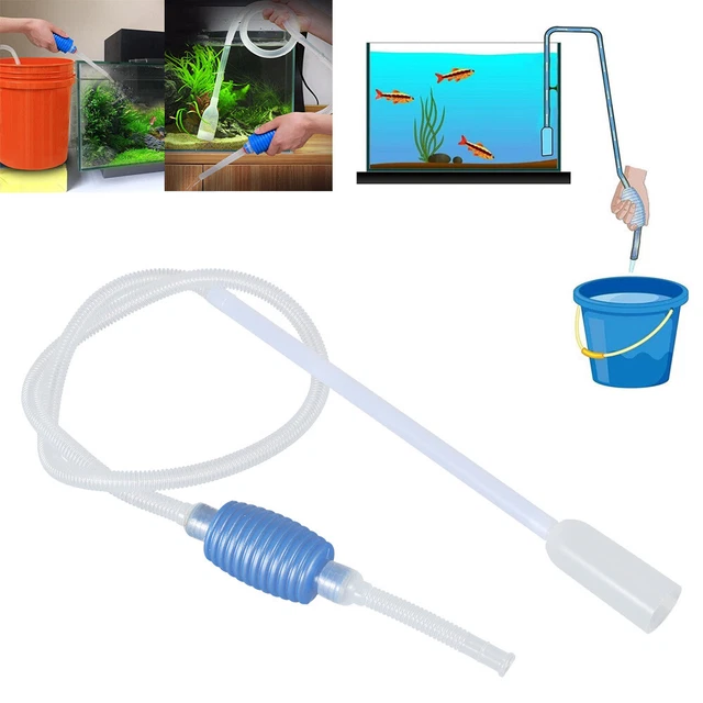 1.4M AQUARIUM CLEAN Fish Tank Siphon Pump Water Change Gravel Cleaner