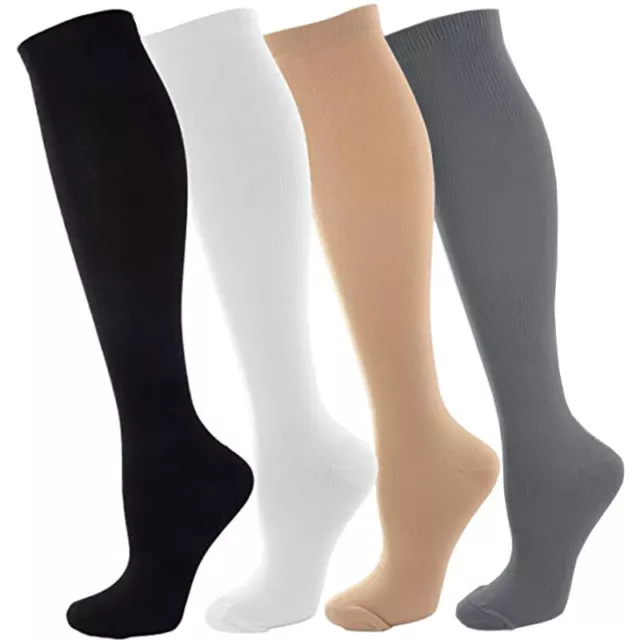 3Pair Unisex Diabetic Over The Calf Socks Full Cushioned Sole Non Binding Top