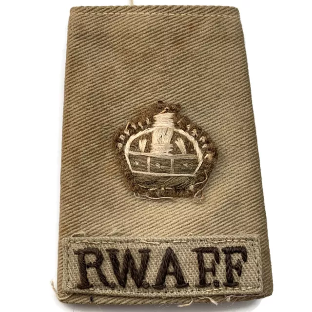 Royal West African Frontier Force RWAFF Cloth Epaulette Insignia Rank Pips MAJOR