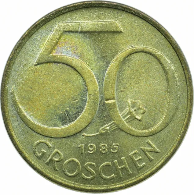 1985 / 50 Groschen / Austria / Osterreich Republik Unc     #Wt23713