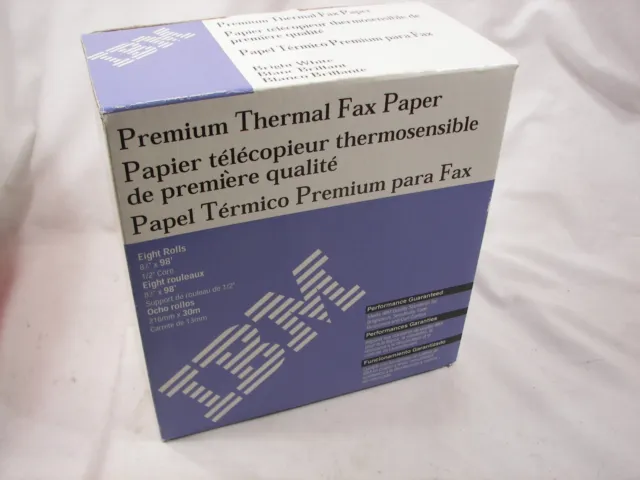 IBM Box of 6 Sealed Rolls of Thermal Fax Paper
