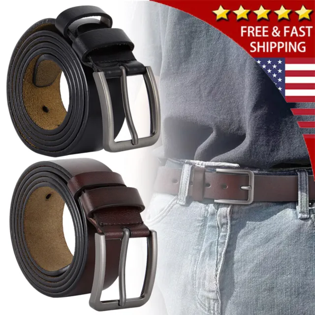 Men's Genuine Leather Casual Every Day Jeans Belts Dress Jeans Belts for Men NEW