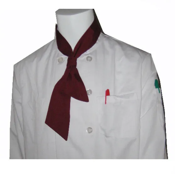 Pre-Knot Burgundy color chef necktie, kitchen chef necktie, restaurant necktie 3