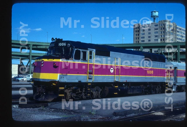 Original Slide MBTA Boston Clean Paint F40PH 1006 Boston MA 1980