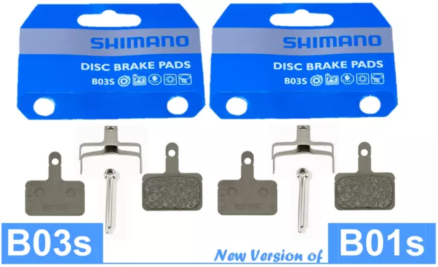 2 Pairs - Shimano MTB Disc Brake Pads B03S (B01S/ B05S) Resin