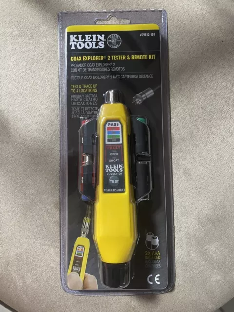Klein Tools VDV512-101 Coax Explorer 2 Tester with Remote Kit NEW