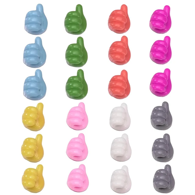 Silicona Multiuso Pulgar Hasta Ganchos Adhesivos Multicolor Conjunto De 24 Pieza