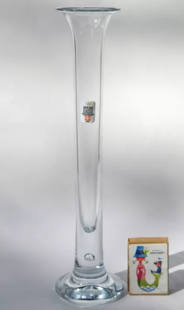 Große Vase HOLMEGAARD Dänemark " SOLITAER " * 26 cm * ETIKETT Glas MICHAEL BANG