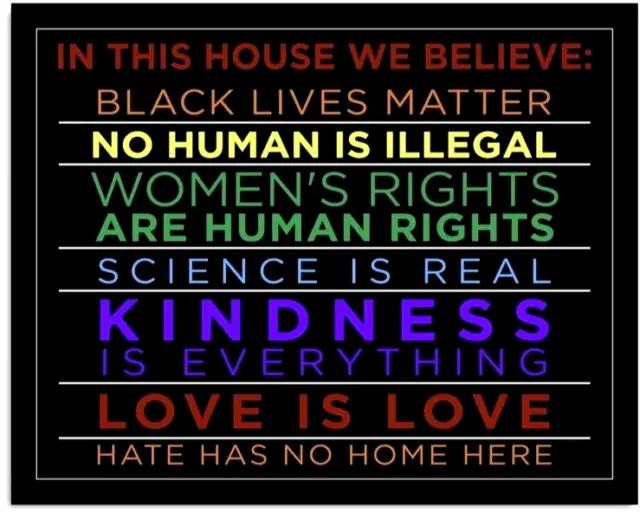 In This House We Believe, Diversity Poster, Black Lives Matter Love is Love, T8