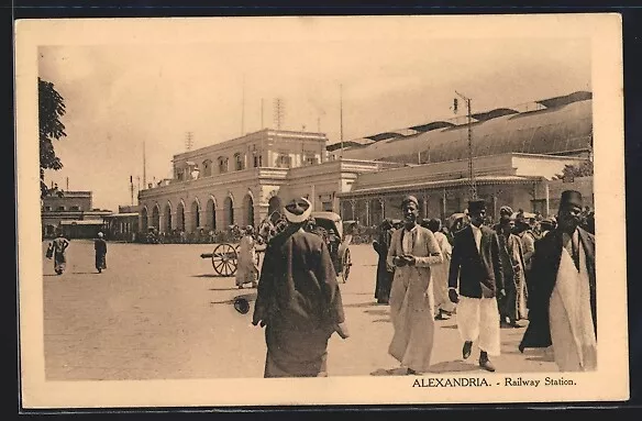 CPA Alexandria, Railway Station, La Gare