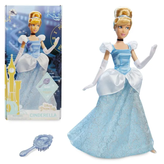 Disney Cinderella Classic Princess Doll Kid's Figure Toy with Brush 29cm/11.4"