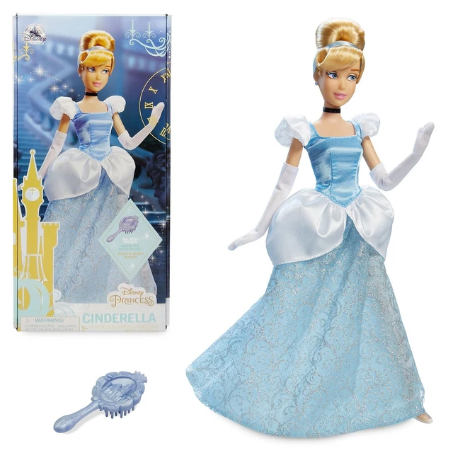 DISNEY CINDERELLA CLASSIC Princess Doll Kid's Figure Toy with Brush ...