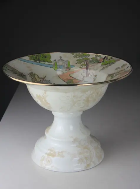 Mackenzie Childs Aurora Enamel Footed Centerpiece Large Compote Retired