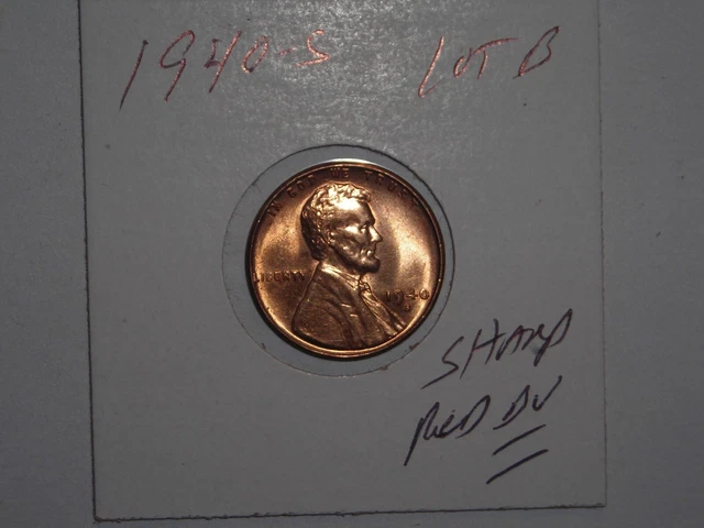 wheat penny 1940S GEM RED BU 1940-S LINCOLN CENT LOT #B UNC GREAT RED LUSTER