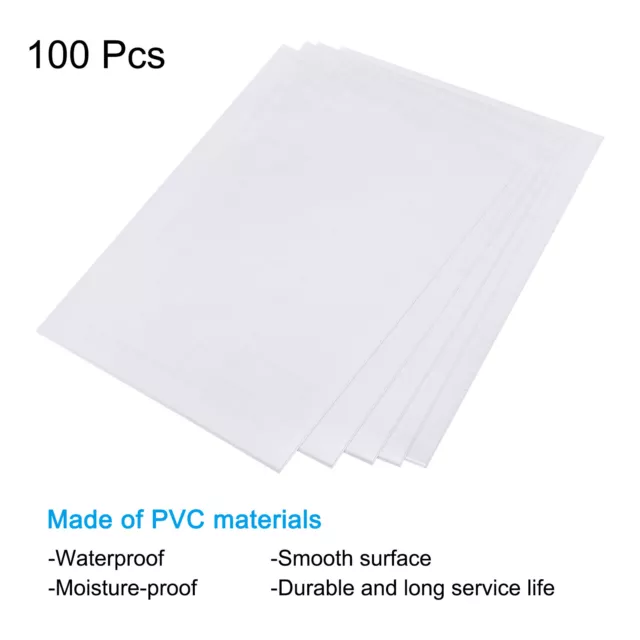 Auto-scellant Pochette A6 Transparent Feuille 150x110x0.26mm pour Papier Set 100 3